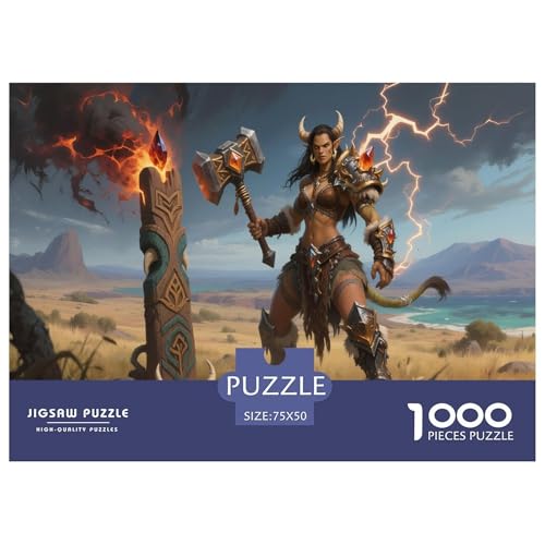 Fantasie-Spiel-inspiriertes Plakat. Schamane. 1000-Teil-Puzzle Für Erwachsene. Puzzles 1000 Teilen. Erzieherische Spiele. Home-Dekoration. 1000pcs Puzzle 1000pcs (75x50cm) von junsuoxiao