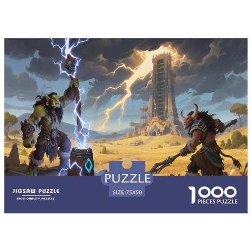 Fantasie-Spiel-inspiriertes Plakat. Schamane. 1000-Teil-Puzzle Für Erwachsene. Puzzles 1000 Teilen. Erzieherische Spiele. Home-Dekoration. 1000pcs Puzzle 1000pcs (75x50cm) von junsuoxiao
