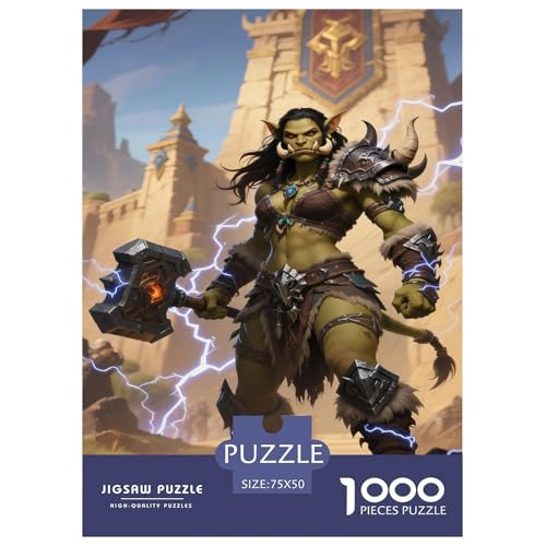 Fantasie-Spiel-inspiriertes Plakat. Schamane. 1000-Teil-Puzzle Für Erwachsene. Puzzles 1000 Teilen. Erzieherische Spiele. Home-Dekoration. 1000pcs Puzzle 1000pcs (75x50cm) von junsuoxiao