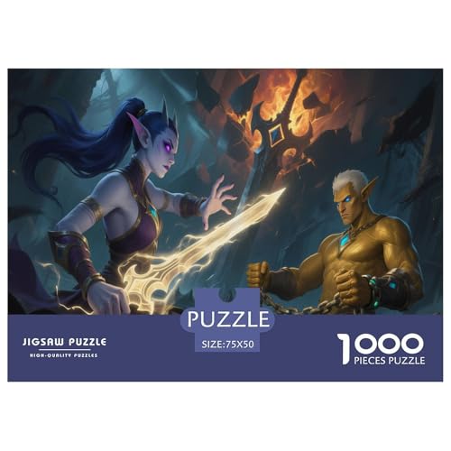 Fantasie-Spiel-inspiriertes Plakat. Schurke. 1000-Teil-Puzzle Für Erwachsene. Puzzles 1000 Teilen. Erzieherische Spiele. Home-Dekoration. 1000pcs Puzzle 1000pcs (75x50cm) von junsuoxiao