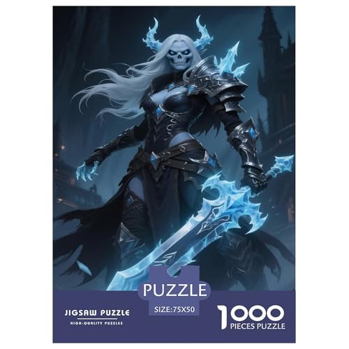 Fantasie-Spiel-inspiriertes Plakat. Todesritter. 1000-Teil-Puzzle Für Erwachsene. Puzzles 1000 Teilen. Erzieherische Spiele. Home-Dekoration. 1000pcs Puzzle 1000pcs (75x50cm) von junsuoxiao