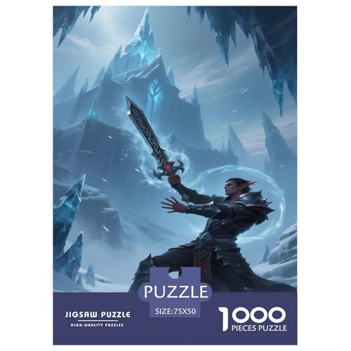 Fantasie-Spiel-inspiriertes Plakat. Todesritter. 1000-Teil-Puzzle Für Erwachsene. Puzzles 1000 Teilen. Erzieherische Spiele. Home-Dekoration. 1000pcs Puzzle 1000pcs (75x50cm) von junsuoxiao