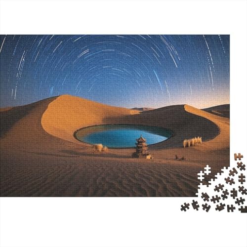 Frühling Nacht Szene Puzzles 1000-Stück Schwierig Bildungsspielgeschenke Dekoration Zu Hause Nacht Szene Illustration Landscape 1000pcs (75x50cm) von junsuoxiao