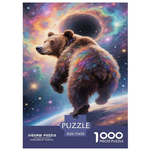 Galaxiebär Kosmische Reise. Gebietete Puzzles. Gehirnvergnügung Puzzle 1000 Teile Puzzle Für Erwachsene 1000pcs (75x50cm) von junsuoxiao