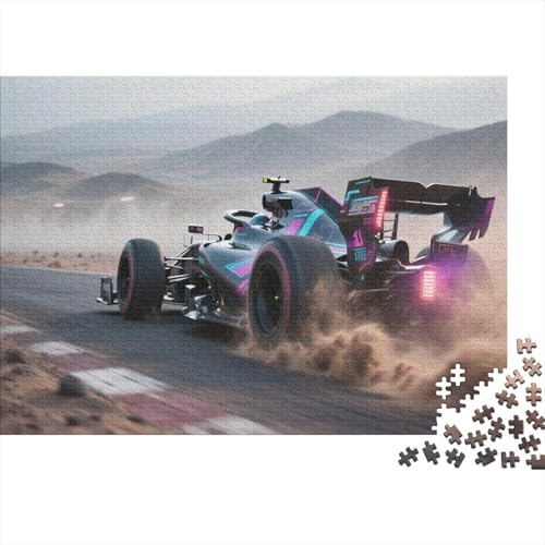 Hochgeschwindigkeits-Wüstensprint. Formelrennen-Exzellenz 1000 Pieces Jigsaw Difficult Educational Games Gifts Zuhause Decoration Illustration Landscape 1000pcs (75x50cm) von junsuoxiao