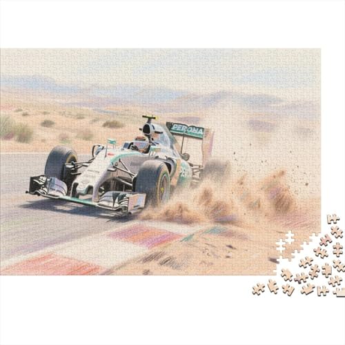 Hochgeschwindigkeitsrennen. Wüstenstrecken-Sprint Puzzles 1000 Piece Difficult Educational Games Gifts Decoration Puzzles Poster Landscape 1000pcs (75x50cm) von junsuoxiao