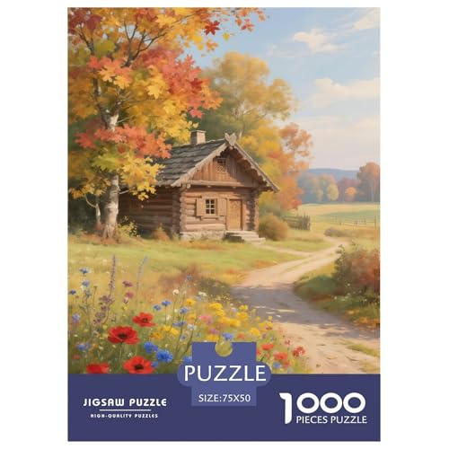 Hütte. Lebhaft. 1000-Teil-Puzzle Für Erwachsene. Puzzles 1000 Teilen. Erzieherische Spiele. Home-Dekoration. Puzzle 1000pcs (75x50cm) von junsuoxiao