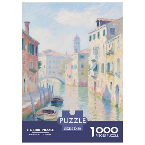 Kanal. Venedig. 1000-Teil-Puzzle Für Erwachsene. Puzzles 1000 Teilen. Erzieherische Spiele. Home-Dekoration. Puzzle 1000pcs (75x50cm) von junsuoxiao