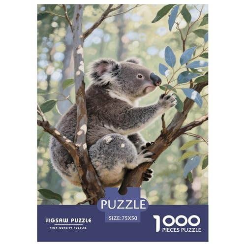 Koala in einem Eukalyptusbaum. Koala. 1000-Teil-Puzzle Für Erwachsene. Puzzles 1000 Teilen. Erzieherische Spiele. Home-Dekoration. 1000pcs Puzzle 1000pcs (75x50cm) von junsuoxiao