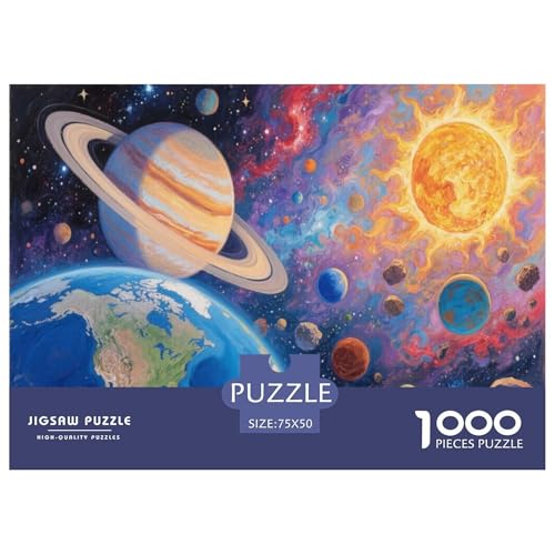 Kosmische planetarische Visionen. Weltplanet. Puzzles Für 1000-Stück Schwierig Für Erwachsene Bildungsspiele Dekorationspuzzles Poster Landscape 1000pcs (75x50cm) von junsuoxiao