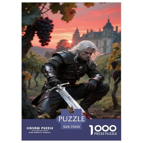 Krieger in einem Weinberg bei Dämmerung. Dämonenjäger. 1000-Teil-Puzzle Für Erwachsene. Puzzles 1000 Teilen. Erzieherische Spiele. Home-Dekoration. 1000pcs Puzzle 1000pcs (75x50cm) von junsuoxiao