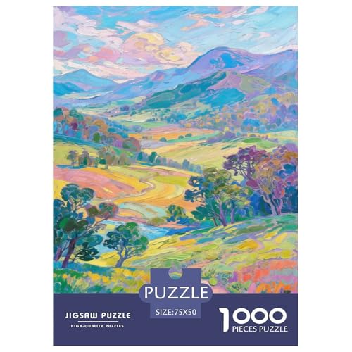 Landschaft. Farbig. 1000-Teil-Puzzle Für Erwachsene. Puzzles 1000 Teilen. Erzieherische Spiele. Home-Dekoration. Puzzle 1000pcs (75x50cm) von junsuoxiao