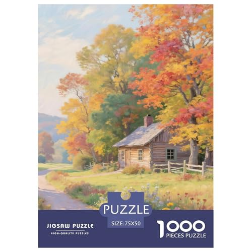 Lodge. Herbst. 1000-Teil-Puzzle Für Erwachsene. Puzzles 1000 Teilen. Erzieherische Spiele. Home-Dekoration. Puzzle 1000pcs (75x50cm) von junsuoxiao