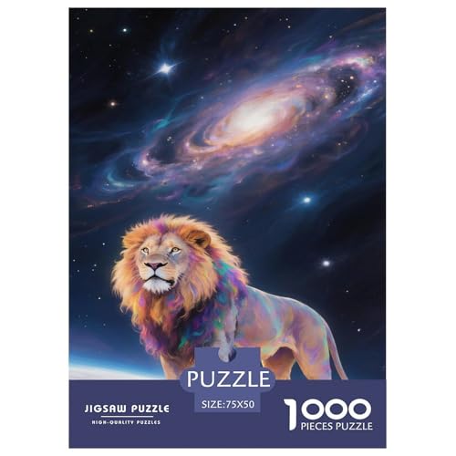 Löwe des Kosmos Stellare Majestät. Gebietete Puzzles. Gehirnvergnügung Puzzle 1000 Teile Puzzle Für Erwachsene 1000pcs (75x50cm) von junsuoxiao