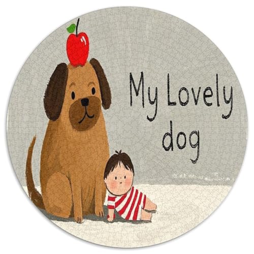 Niedliches Hundekind. Gebietete Puzzles. Gehirnvergnügung Puzzle 1000 Teile Puzzle Für Erwachsene 1000pcs (67.5x67.5cm) von junsuoxiao
