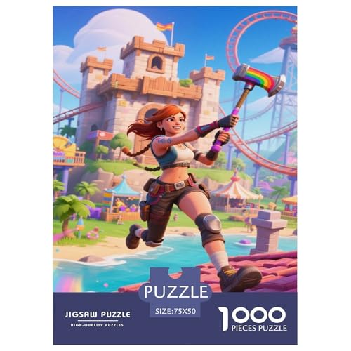 Regenbogenhammer im spielerischen Schloss. Anime. 1000-Teil-Puzzle Für Erwachsene. Puzzles 1000 Teilen. Erzieherische Spiele. Home-Dekoration. 1000pcs Puzzle 1000pcs (75x50cm) von junsuoxiao