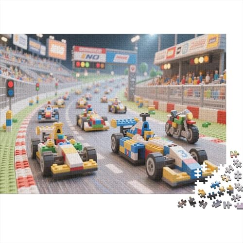 Renn-Grand-Prix. Blockige Streckenkonkurrenz 1000 Pieces Jigsaw Difficult Educational Games Gifts Decoration Puzzles Poster Landscape 1000pcs (75x50cm) von junsuoxiao