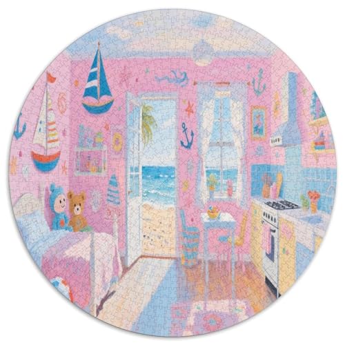 Rosa Küste. Gebietete Puzzles. Gehirnvergnügung Puzzle 1000 Teile Puzzle Für Erwachsene 1000pcs (67.5x67.5cm) von junsuoxiao