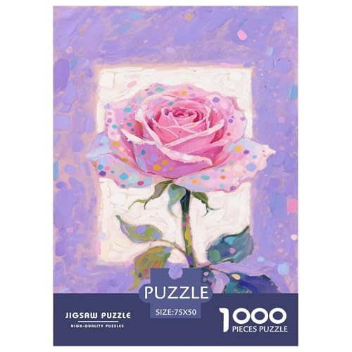 Rosa Rosen. 1000-Teil-Puzzle Für Erwachsene. Puzzles 1000 Teilen. Erzieherische Spiele. Home-Dekoration. Puzzle 1000pcs (75x50cm) von junsuoxiao