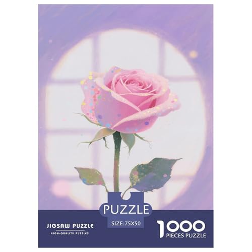 Rosa Rosen. 1000-Teil-Puzzle Für Erwachsene. Puzzles 1000 Teilen. Erzieherische Spiele. Home-Dekoration. Puzzle 1000pcs (75x50cm) von junsuoxiao