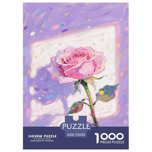 Rosa Rosen. 1000-Teil-Puzzle Für Erwachsene. Puzzles 1000 Teilen. Erzieherische Spiele. Home-Dekoration. Puzzle 1000pcs (75x50cm) von junsuoxiao