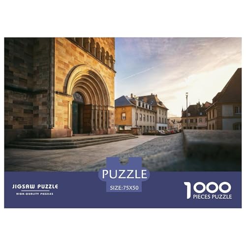 Sonnenbeschienene alte Struktur in der Stadt. Gebäude Straße. 1000-Teil-Puzzle Für Erwachsene. Puzzles 1000 Teilen. Erzieherische Spiele. Home-Dekoration. 1000pcs Puzzle 1000pcs (75x50cm) von junsuoxiao