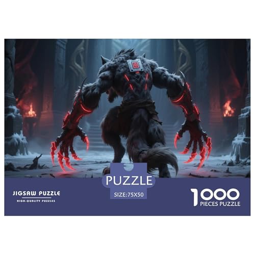 Spielinspirierte Drucke. Mythische-Kreaturen-Kunst. 1000-Teil-Puzzle Für Erwachsene. Puzzles 1000 Teilen. Erzieherische Spiele. Home-Dekoration. Puzzle 1000pcs (75x50cm) von junsuoxiao