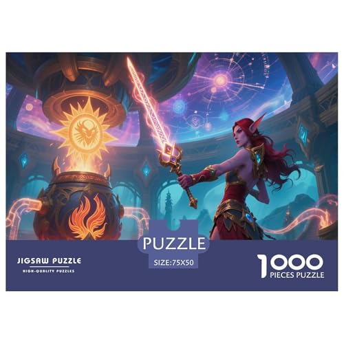 Spielinspirierte Drucke. Mythische-Kreaturen-Kunst. 1000-Teil-Puzzle Für Erwachsene. Puzzles 1000 Teilen. Erzieherische Spiele. Home-Dekoration. Puzzle 1000pcs (75x50cm) von junsuoxiao