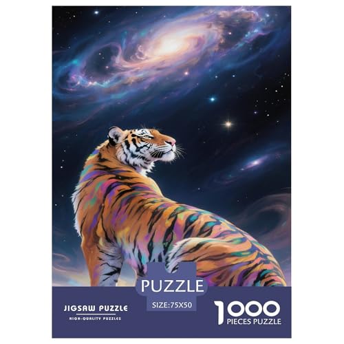 Tigers Kosmischer Schleichgang Stellare Wache. Gebietete Puzzles. Gehirnvergnügung Puzzle 1000 Teile Puzzle Für Erwachsene 1000pcs (75x50cm) von junsuoxiao