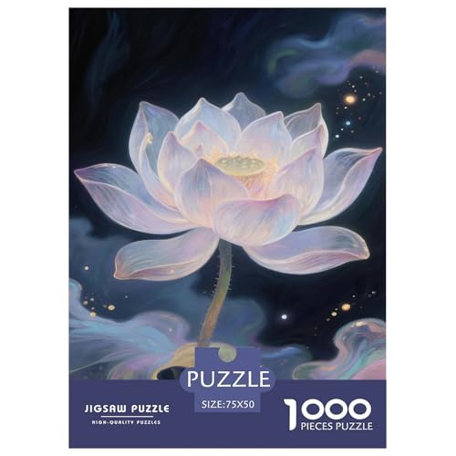 Traumhafte Lotus. 1000-Teil-Puzzle Für Erwachsene. Puzzles 1000 Teilen. Erzieherische Spiele. Home-Dekoration. Puzzle 1000pcs (75x50cm) von junsuoxiao