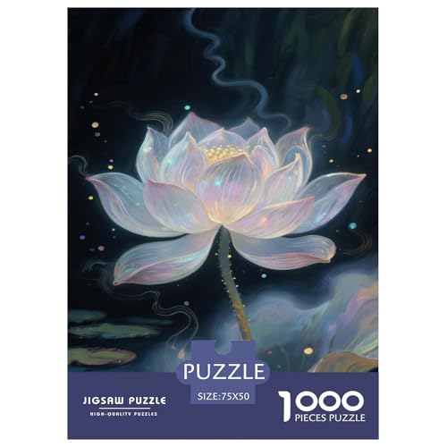 Traumhafte Lotus. 1000-Teil-Puzzle Für Erwachsene. Puzzles 1000 Teilen. Erzieherische Spiele. Home-Dekoration. Puzzle 1000pcs (75x50cm) von junsuoxiao