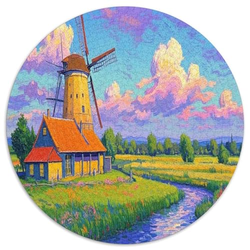 Windmühlenhof. Gebietete Puzzles. Gehirnvergnügung Puzzle 1000 Teile Puzzle Für Erwachsene 1000pcs (67.5x67.5cm) von junsuoxiao