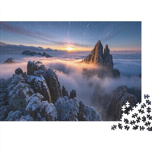 Wolkenmeer Puzzles Für 1000-Stück Schwierig Bildungsspielgeschenke Dekoration Zu Hause Wolkenberg Poster Landscape 1000pcs (75x50cm) von junsuoxiao