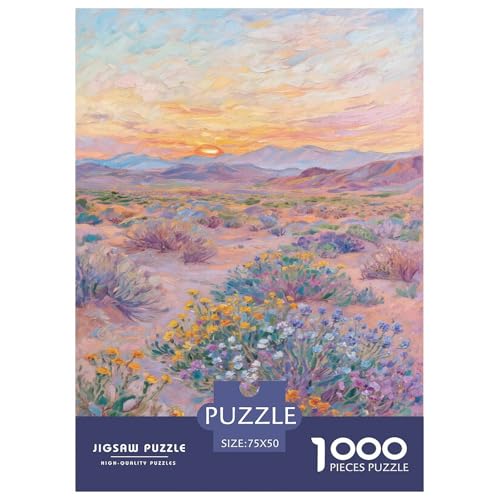 Wüste. Sonnenuntergang. 1000-Teil-Puzzle Für Erwachsene. Puzzles 1000 Teilen. Erzieherische Spiele. Home-Dekoration. Puzzle 1000pcs (75x50cm) von junsuoxiao