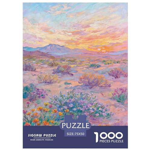 Wüste. Sonnenuntergang. 1000-Teil-Puzzle Für Erwachsene. Puzzles 1000 Teilen. Erzieherische Spiele. Home-Dekoration. Puzzle 1000pcs (75x50cm) von junsuoxiao