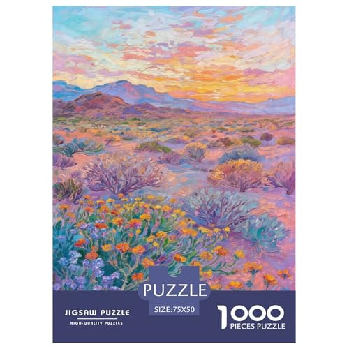 Wüste. Sonnenuntergang. 1000-Teil-Puzzle Für Erwachsene. Puzzles 1000 Teilen. Erzieherische Spiele. Home-Dekoration. Puzzle 1000pcs (75x50cm) von junsuoxiao