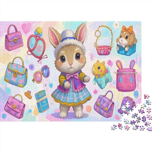 Zuckersüßer Hase inmitten Einer Vielfalt stylischer Waren Puzzles 1000 Piece Like for Adults EduKatzeional Games Decoration Puzzles Illustration Landscape 1000pcs (75x50cm) von junsuoxiao