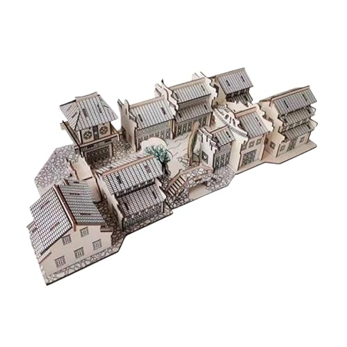 junweideyi 3D-Holzpuzzles für Erwachsene und Kinder zum Bauen – Engineering DIY Holzmodelle für Erwachsene zum Bauen (Jiangnan Water Town) von junweideyi