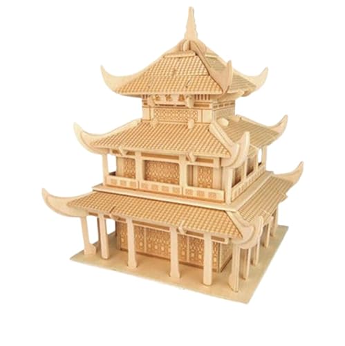 junweideyi 3D-Holzpuzzles für Erwachsene und Kinder zum Bauen – Engineering DIY Holzmodelle für Erwachsene zum Bauen (Yueyang Tower) von junweideyi