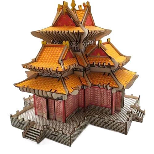 junweideyi 3D-Holzpuzzles für Erwachsene und Kinder zum Bauen – Ingenieur-DIY-Holzmodelle für Erwachsene zum Bauen (Der Eckturm der Verbotenen Stadt) von junweideyi