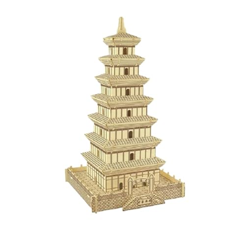 junweideyi 3D-Holzpuzzles für Erwachsene und Kinder zum Bauen – Ingenieur-DIY-Holzmodelle für Erwachsene zum Bauen (große Wildganspagode) von junweideyi