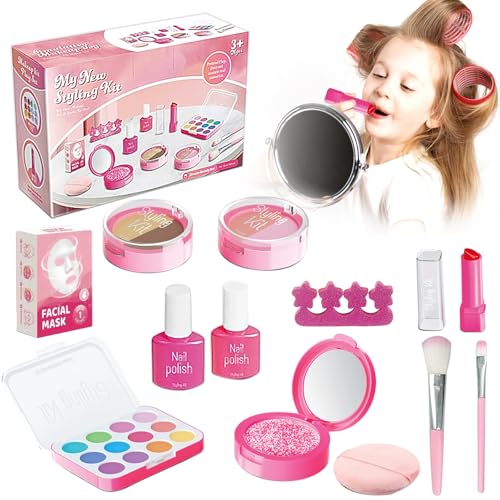 Kinder Schminkset Spielzeug, Kinderschminkkoffer,Set mit 12 Stück Schminkset Mädchen,Ideal als Rollenspiele Spielzeug und Geschenk für Mädchen 3-8 Jahre (Rosa) Kinder Schminkset Spielzeug, Kinderschminkkoffer,Set mit 12 Stück Schminkset Mädchen,Ideal als Rollenspiele Spielzeug und Geschenk für Mädchen 3-8 Jahre (Rosa) von juyishwu