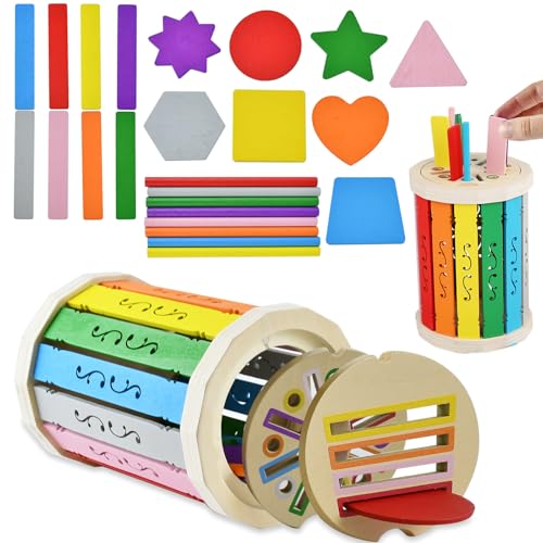 juyishwu Kinder Montessori Spielzeug Holz Farbe Form Sortierspielzeug, Geeignet für Kinder Von 12 Bis 36 Monaten PäDagogisches Lernen Sinnesspiel,Montessori Spielzeug,Steckspiel Holz juyishwu Kinder Montessori Spielzeug Holz Farbe Form Sortierspielzeug, Geeignet für Kinder Von 12 Bis 36 Monaten PäDagogisches Lernen Sinnesspiel,Montessori Spielzeug,Steckspiel Holz von juyishwu