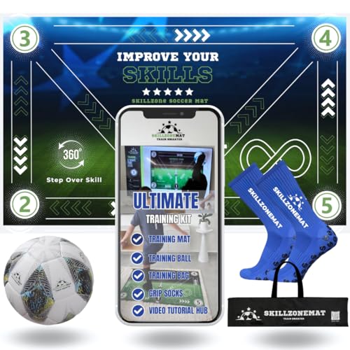 k'onijo Skillzone Fußball-Trainingsmatte mit Ball (Galaxie mit Ball) von k'onijo