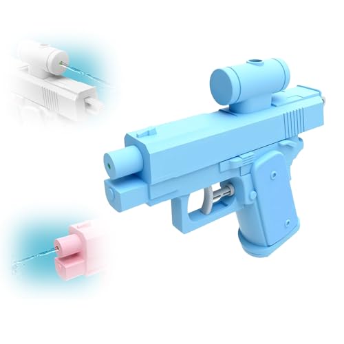 Prank Water Gun, 2025 Neu Zwanghafte Zweiwege Wasserpistole Umgekehrte Wasserpistolen Sprühen Von Vorne Und Hinten, Lustige Wasserpistole für Erwachsene und Kinder (1, Blau) von kailisi