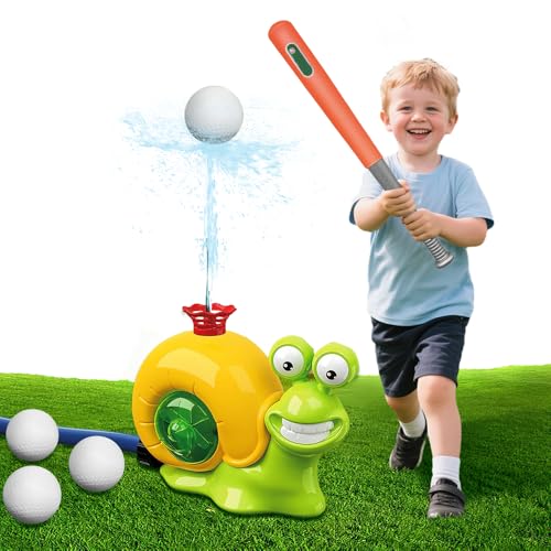 Wassersprinkler Kinder, 2025 Neu Wasserspielzeug Kinder Outdoor Sprinkler Spiele, Wasser Sprinkler Baseball Gartenspielzeug Rasensprenger für Rasen Garten Pool-Party (Gelb,mit Baseballspielzeug) von kailisi