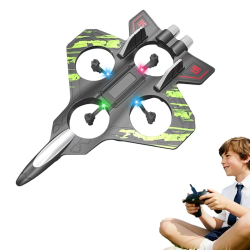 kailisi RC Flugzeuge Flugzeug Jet mit Licht, 2025 Neu Ferngesteuertes Flugzeug, Modellflugzeug Ferngesteuert Vertikal Startendes Schaumflugzeug mit Anti Sturz und 360°-Stunt für Anfänger (Grün) von kailisi