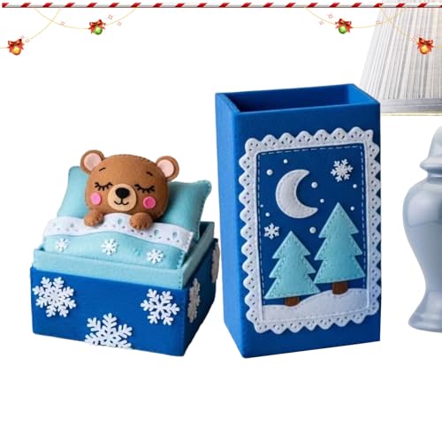 kaiop Mini Plüschtaschenbär,Weiches Niedliches Tier Spielzeug Puppe - Bär in Box | Für Valentinstag Babygeschenk Weihnachten Geburtstag Abschluss von kaiop