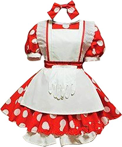 bkaishb Cosplay Kostüm for Steamboat Willie Minnie Mouse red white bkaishb Cosplay Kostüm for Steamboat Willie Minnie Mouse red white von kaishcos