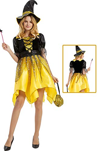 kaishcos Halloween Party Kostüm for Women – Vampire Witch, Zombie Ghost Bride, Masquerade Dress black yellow kaishcos Halloween Party Kostüm for Women – Vampire Witch, Zombie Ghost Bride, Masquerade Dress black yellow von kaishcos